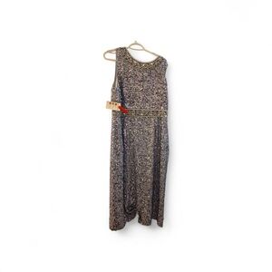 Mac Duggal Steel Blue Sequined Sleeveless
Sleeveless Crew Neck Dress